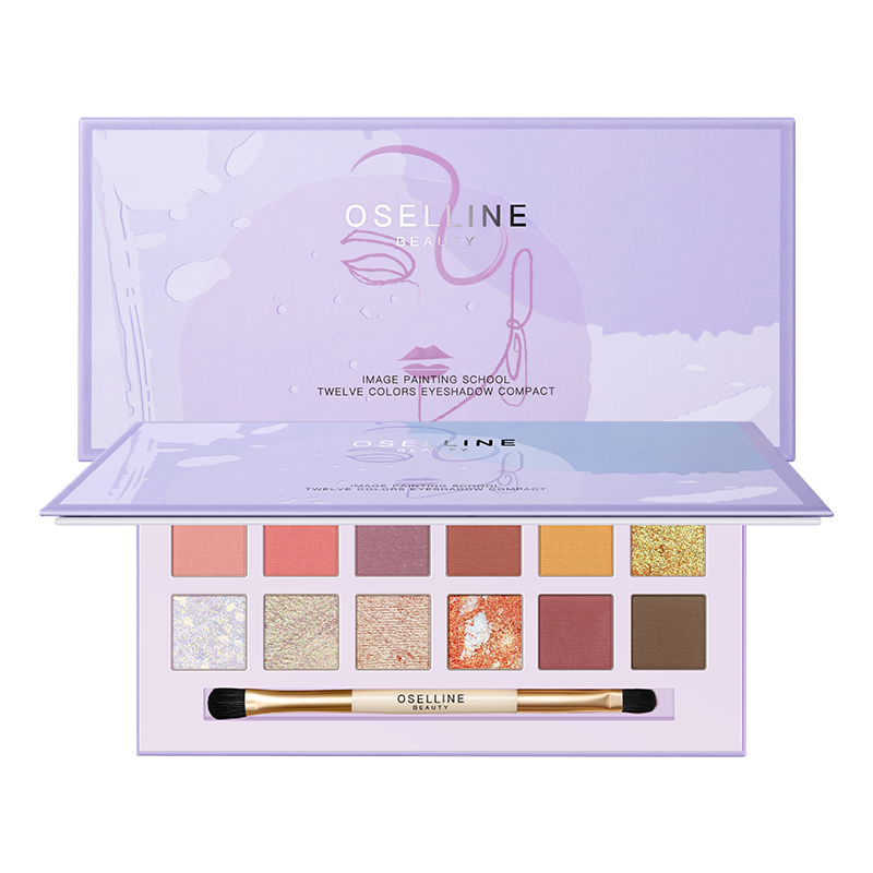 OSELLINE Professional Makeup Eyeshadow Palette with 12 Colors