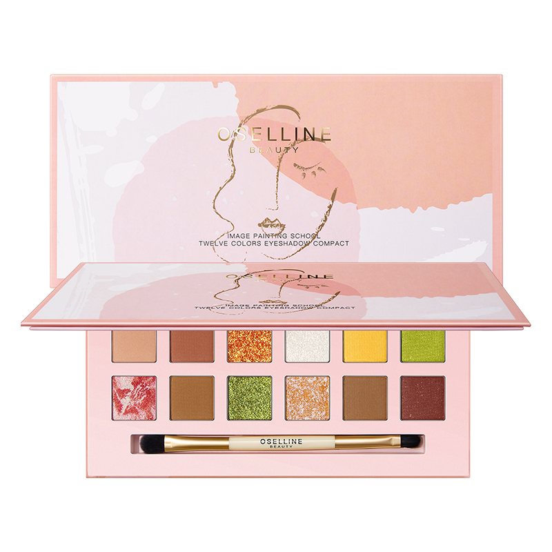 OSELLINE Professional Makeup Eyeshadow Palette with 12 Colors