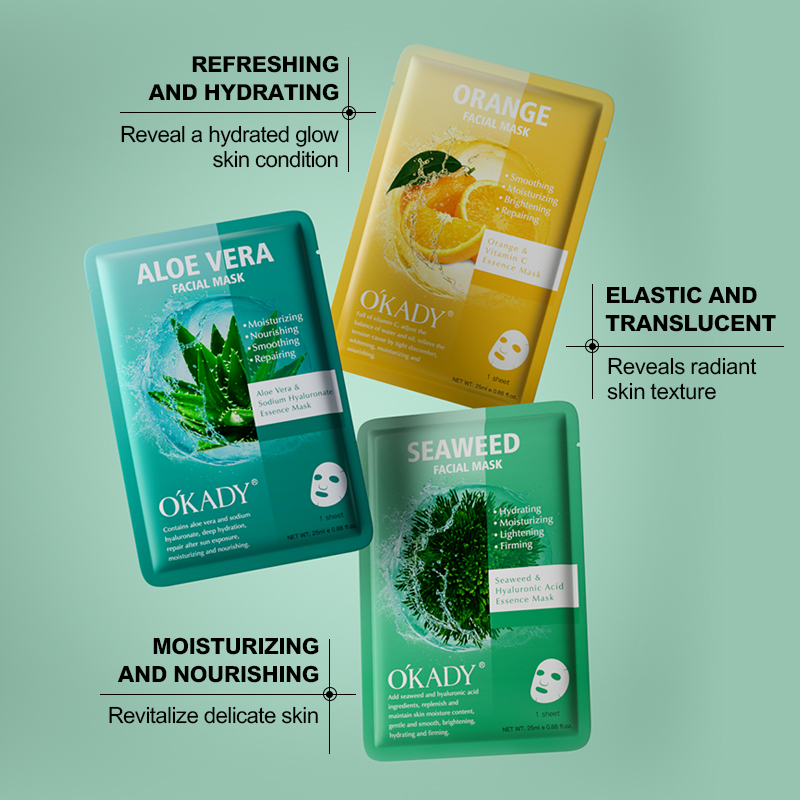 OKADY Organic Aloe Vera Seaweed Orange Facial Mask